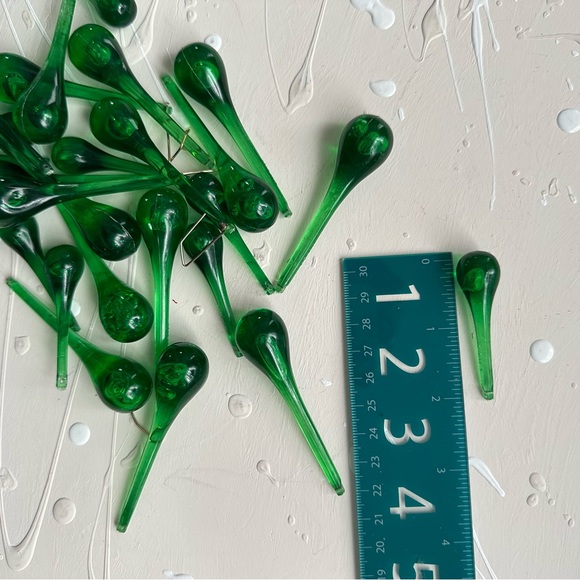 RARE Vintage Christmas Plastic Green Icicles - Picture 11 of 16